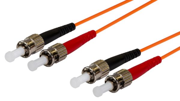 2M 62.5u ST/ST OM1 Fibre Lead Duplex Multimode Orange LSZH Jacket