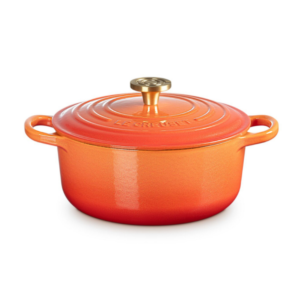 Le Creuset Signature Cast Iron Flamme Dorée Round Casserole 20cm