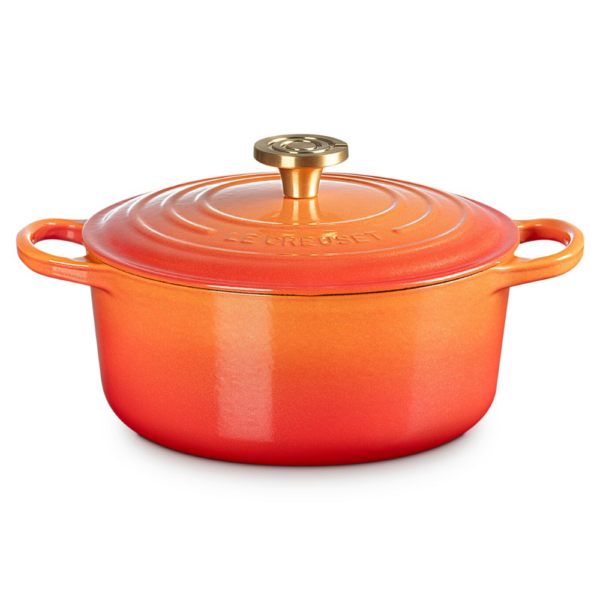 Le Creuset Signature Cast Iron Flamme Dorée Round Casserole 24cm