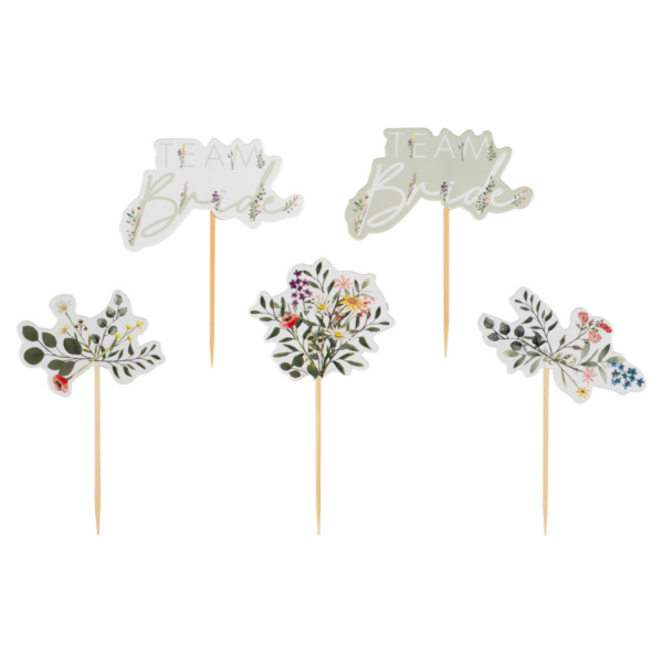 Ginger Ray Cupcake Toppers Bridal Bloom