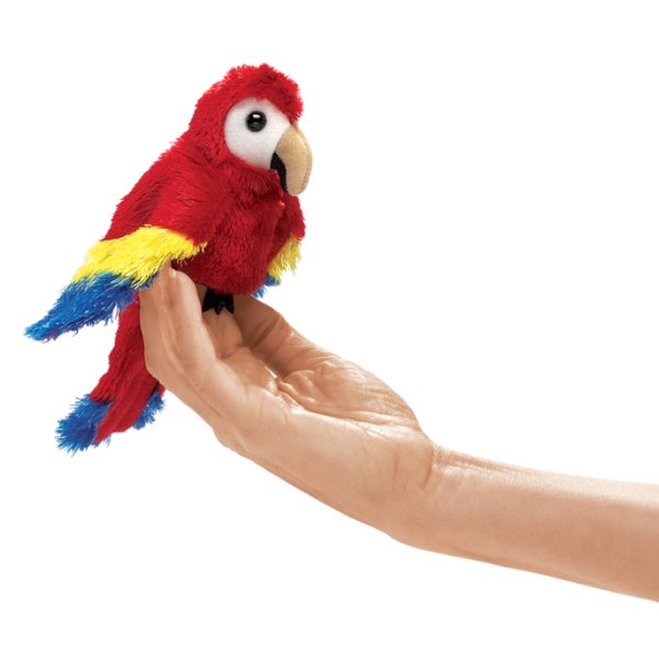 Pack of 3 Mini Scarlet Macaw Finger Puppets