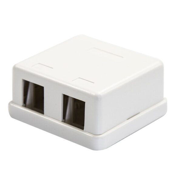 2 Port Unloaded Keystone Wall Mount Enclosure Dims: 60x60x30mm