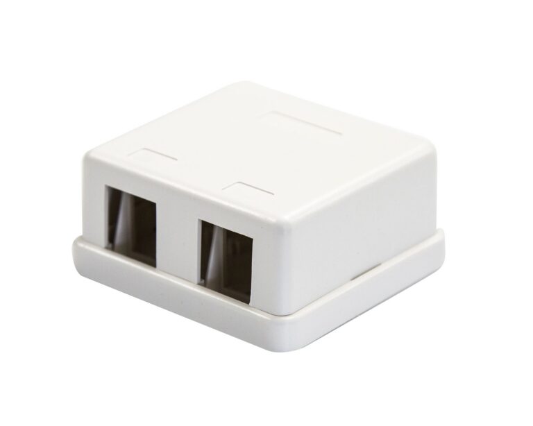 2 Port Unloaded Keystone Wall Mount Enclosure Dims: 60x60x30mm