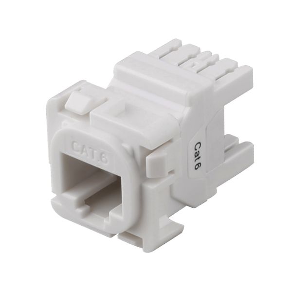 Cat6 RJ45 Jack for Face Plates White Recommend for use w/ RJ45 Only T568A Wiring