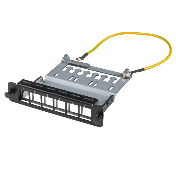 6x Port Unloaded Keystone Plate for FPP3PB Fibre Tray