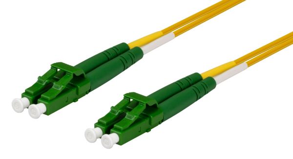 9u LC APC/LC Duplex Single Mode G657A1 Bend Insensitive Fibre Lead Yellow LSZH Jacket
