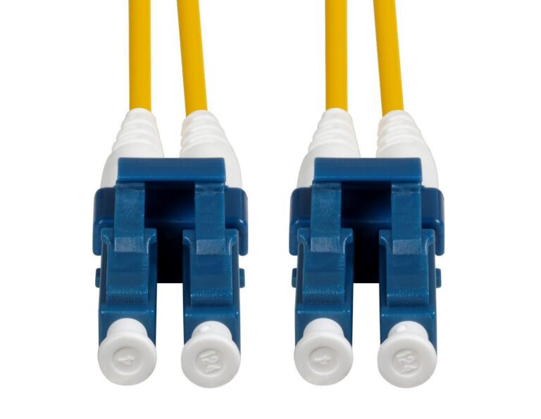 5M 9u LC/LC Duplex Single Mode G657A1 Bend Insensitive Fibre Lead Yellow LSZH Jacket