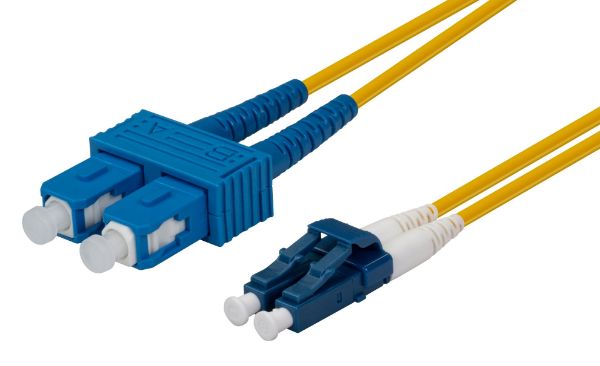 20M 9u LC/SC Duplex Sinlge Mode G657A1 Bend Insensitive Fibre Lead Yellow LSZH Jacket