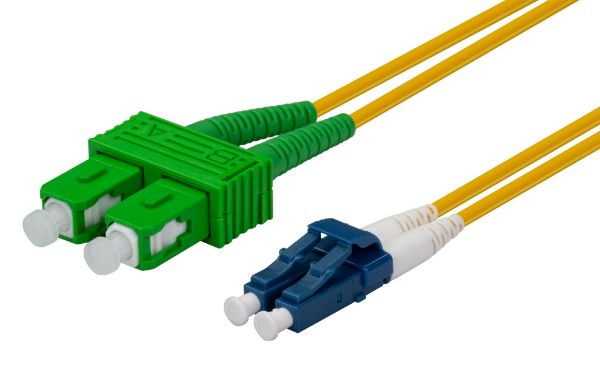 10M SCAPC/LC Single mode G657A1 Duplex Fibre Lead LSZH Yellow Jacket