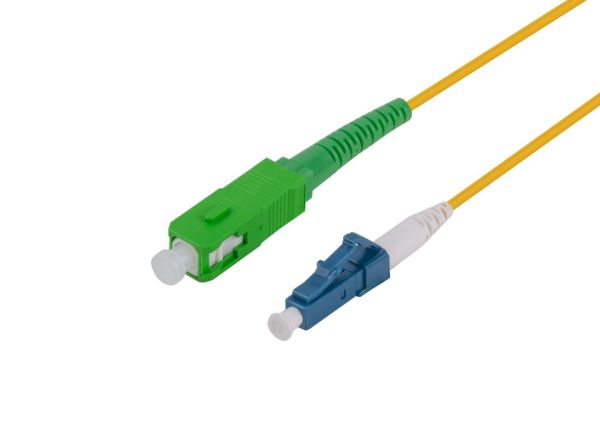 5M 9u SCAPC/LC Simplex Single Mode G657A1 Bend Insensitive Fibre Lead Yellow LSZH Jacket