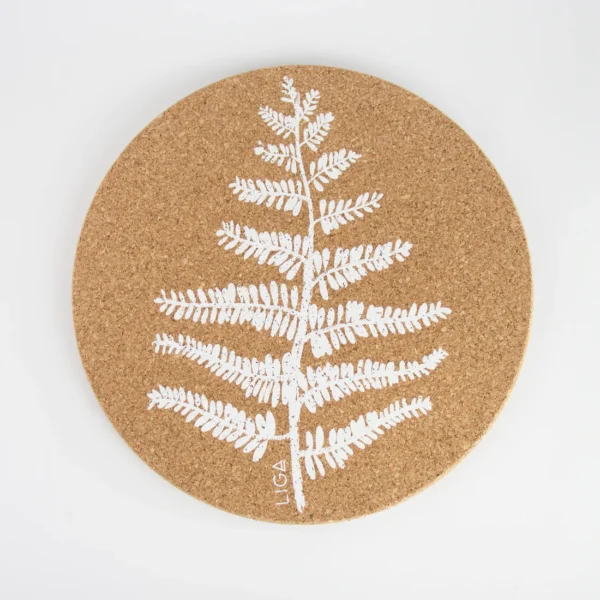 LIGA Cork Placemats Set of 4 – Fern White