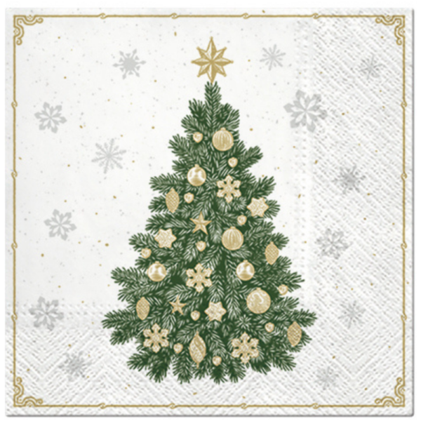 PAW Decor Lunch Napkin Frosty Tree