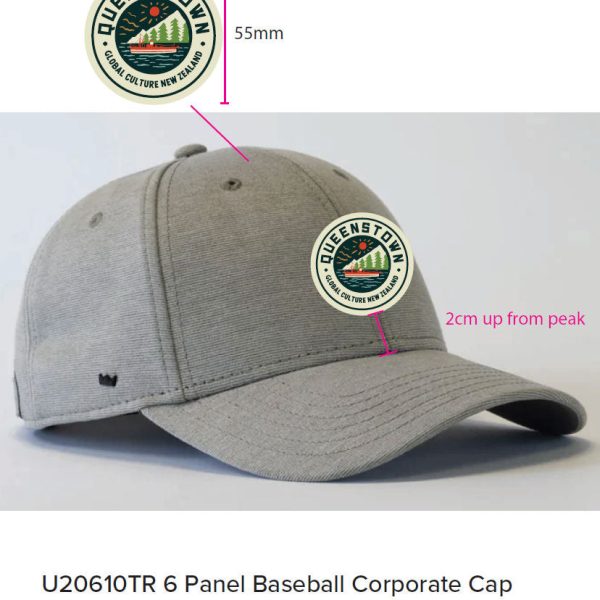 GC U20610TR Grey Cap With Round Queenstown Adhesive Patch