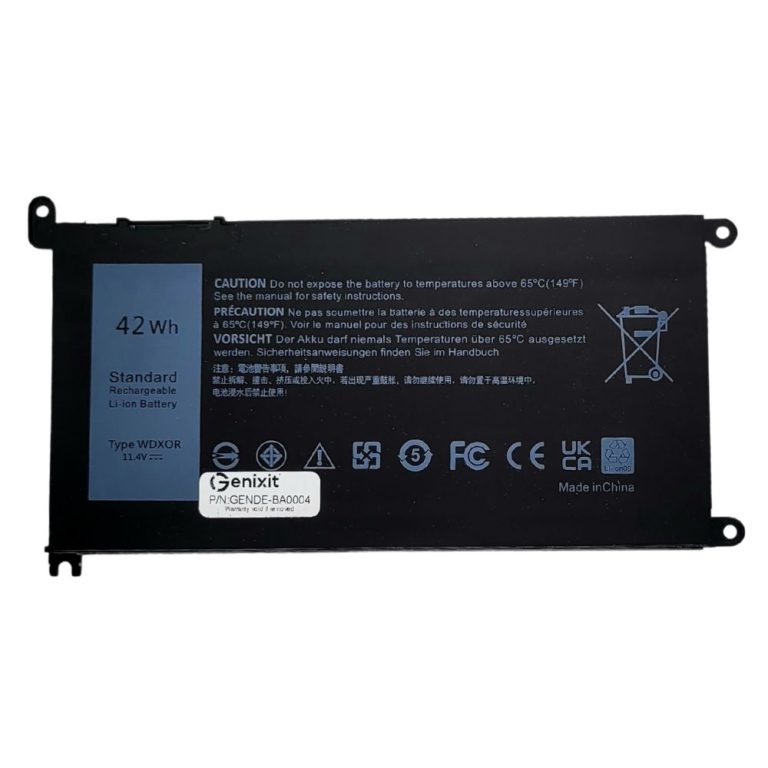Compatible Battery for Dell WDX0R, 42Wh 3500mAh 11.4V Li-ion