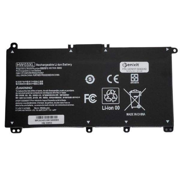 Compatible Battery for HP HW03XL, 3 Cell 41Wh Li-Polymer