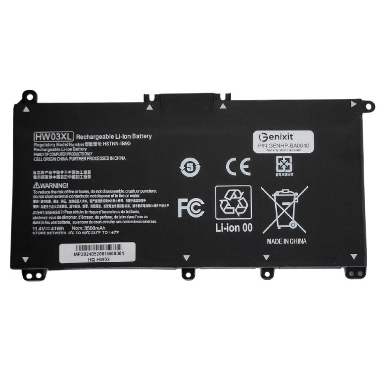 Compatible Battery for HP HW03XL, 3 Cell 41Wh Li-Polymer