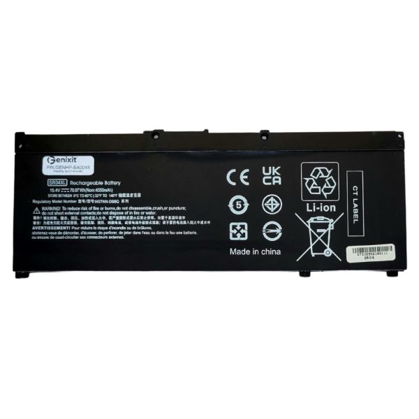 Compatible Battery for HP SR04XL, 4 Cell 70Wh, Li-Polymer
