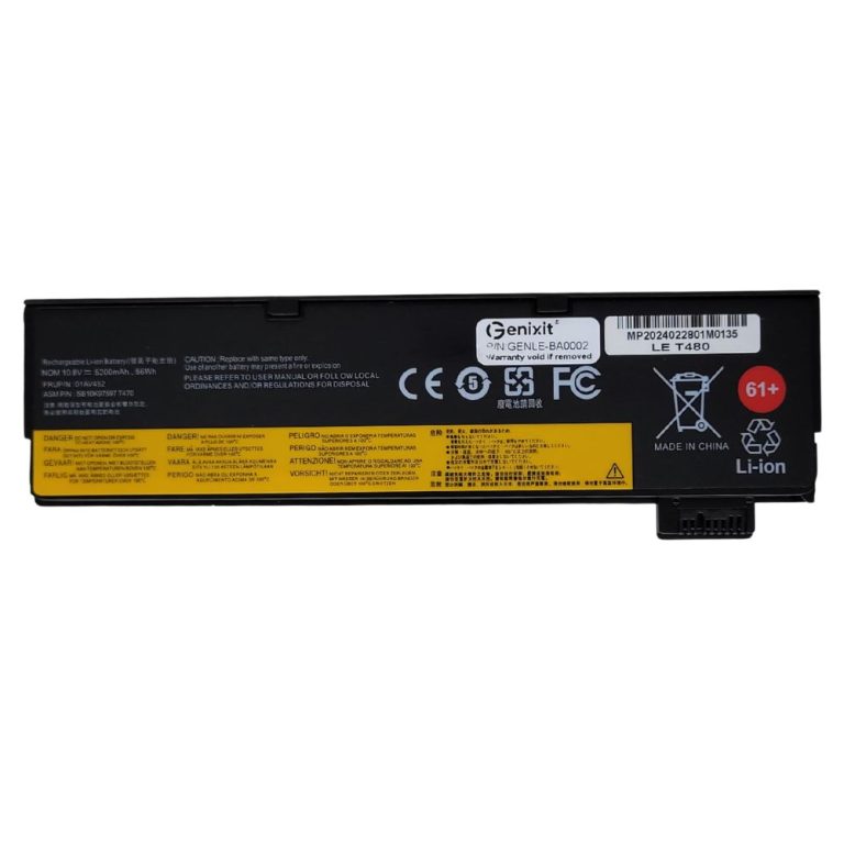Compatible Battery for Lenovo SB10K97584, 6 Cell 65Wh Li-ion