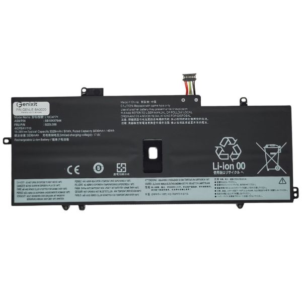 Compatible Battery for Lenovo L18C4P71, 49.15Wh 3200mAh 15.36V Li-poly