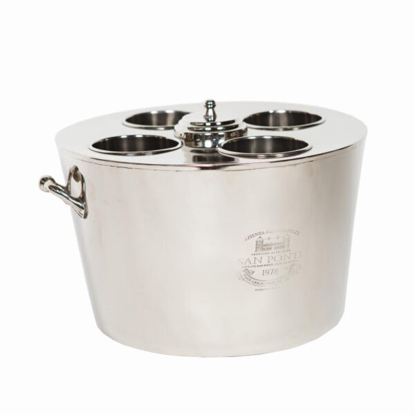San Ponti 4 Bottle Silver Wine Cooler