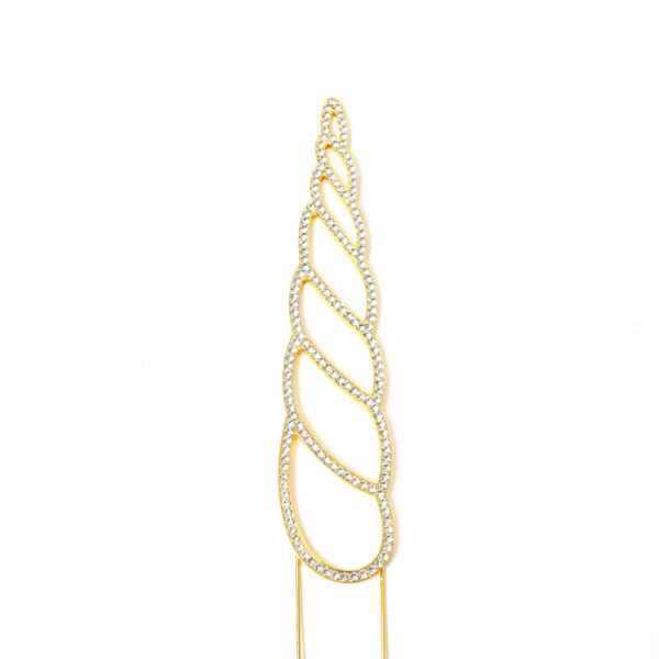 Sugar Crafty Diamante Gold Unicorn Horn Cake Topper