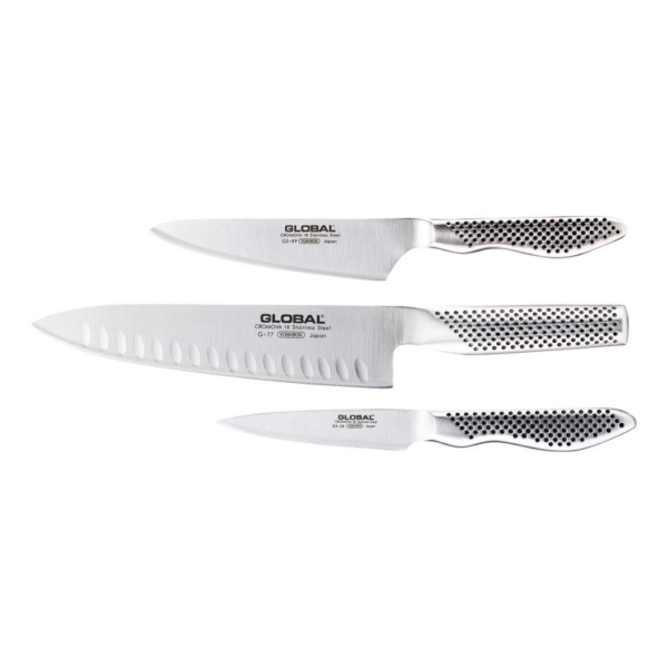 Global G-773889 3 Piece Kitchen Knife Set