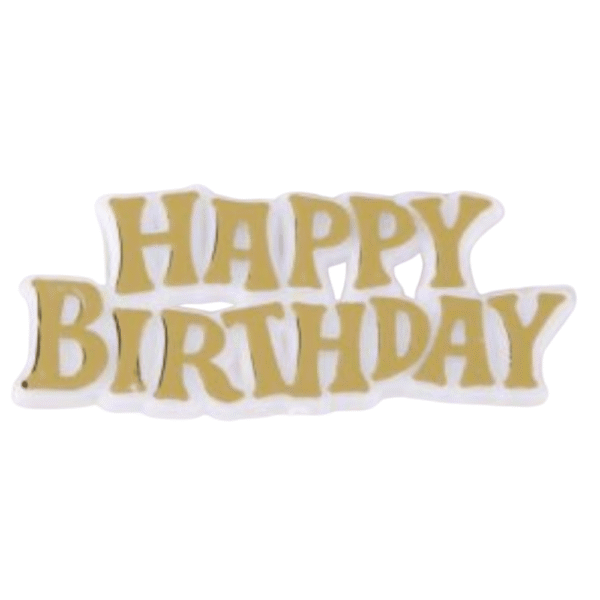 GoBake Gold Happy Birthday Motto