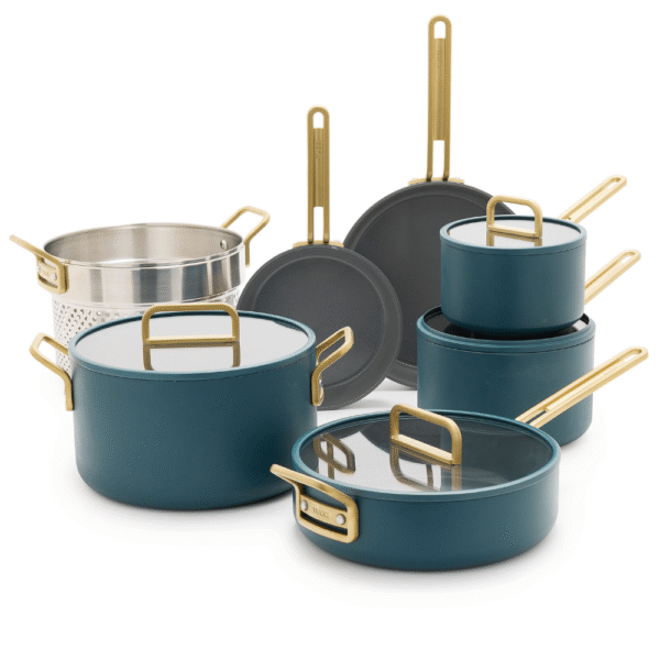 GreenPan Stanley Tucci™ Ceramic Non-Stick 11-Piece Cookware Set Venetian Teal
