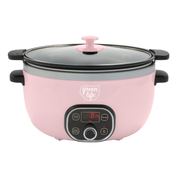 Greenlife Slow Cooker Duo Pink 5.7L