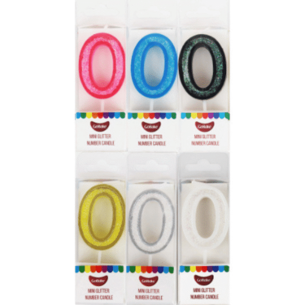 GoBake Modern Mini Number Candle 0