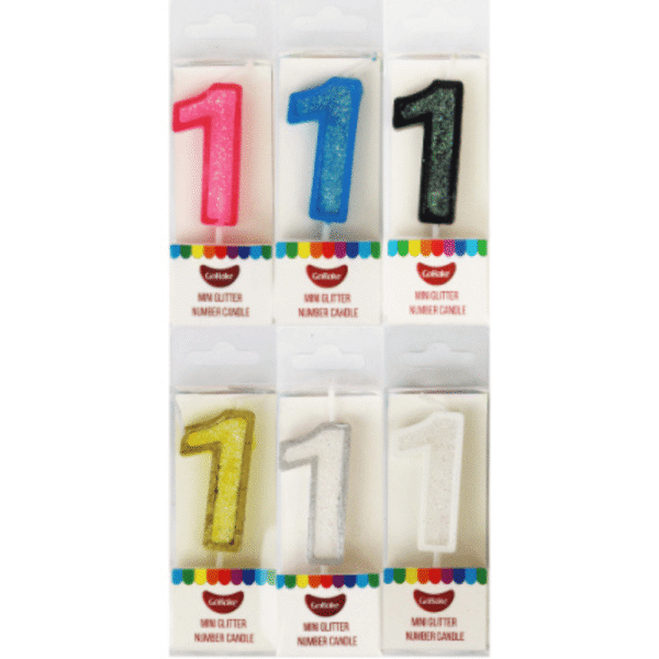 GoBake Modern Mini Number Candle 1