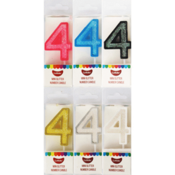 GoBake Modern Mini Number Candle 4