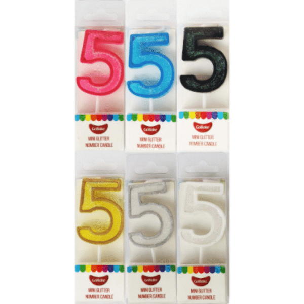GoBake Modern Mini Number Candle 5