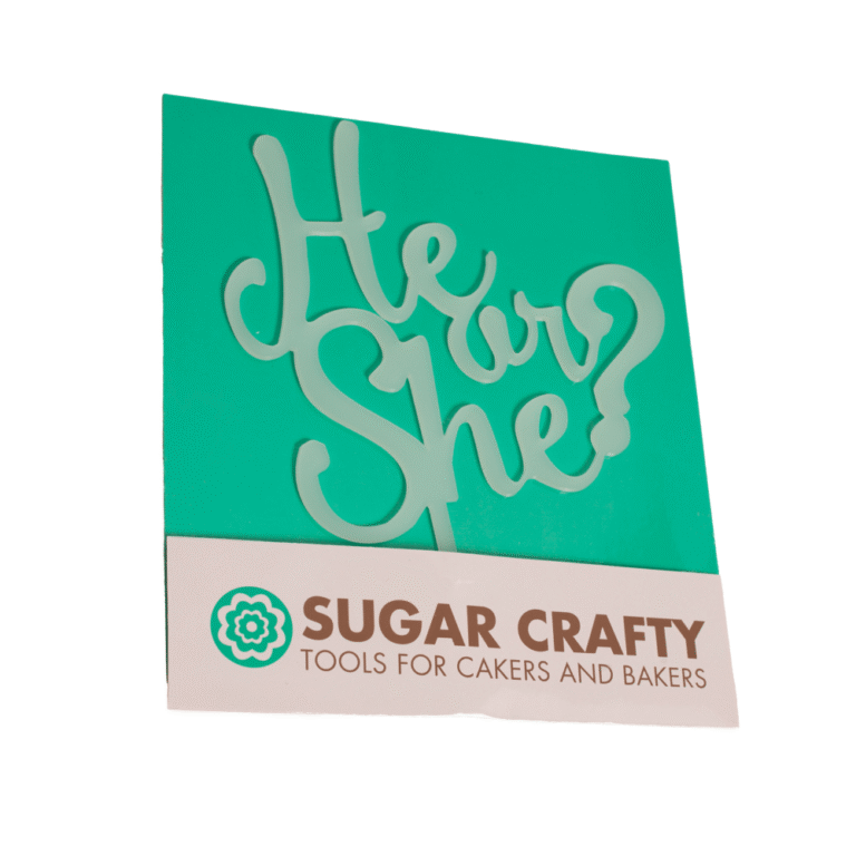 Sugar Crafty Opaque He or She Cake Topper