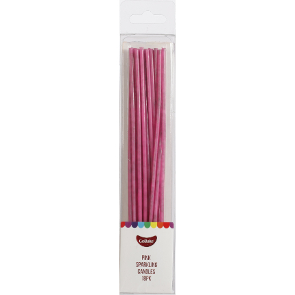 GoBake Pink Sparkling Candles Pack of 18