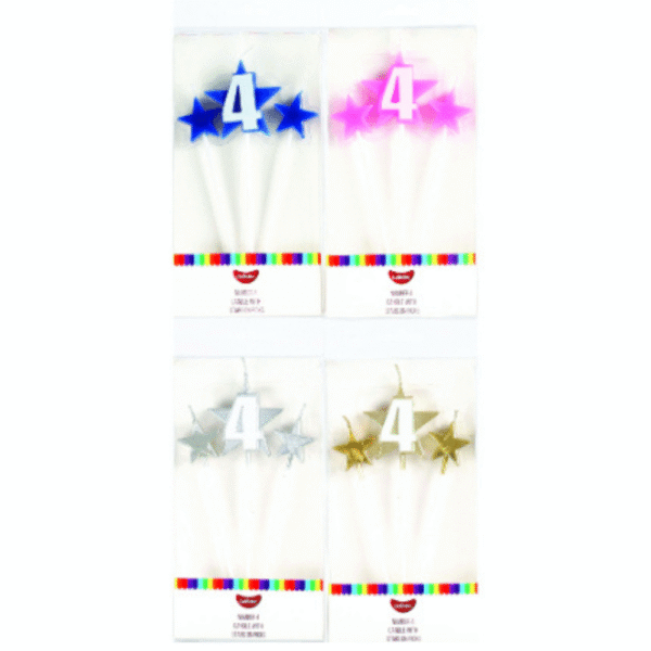 GoBake Number Star Pick Candle 4
