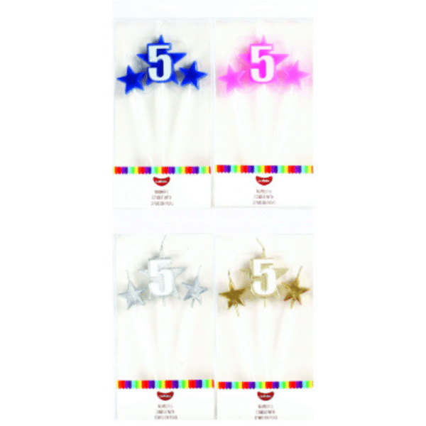 GoBake Number Star Pick Candle 5