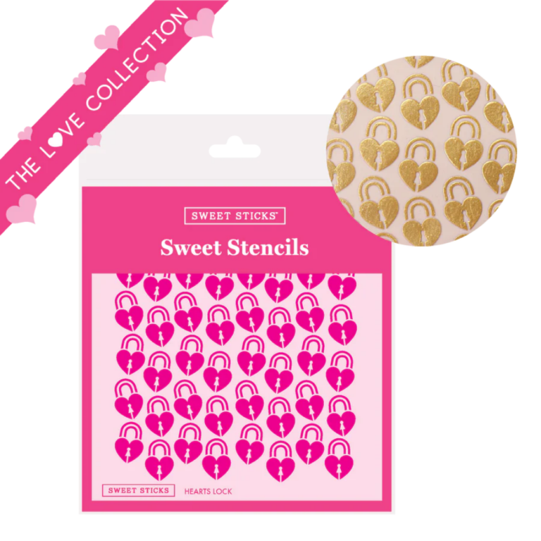 Sweet Sticks Sweet Stencils Hearts Lock