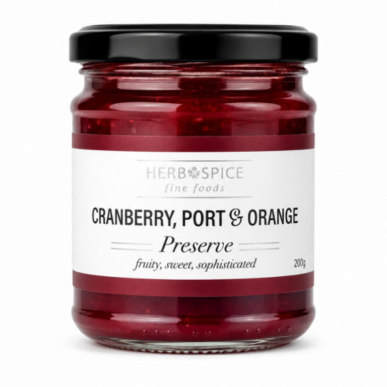 Herb Spice Fine Foods Cranberry, Port & Orange Preserve 200g