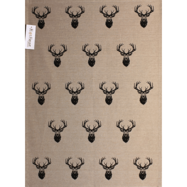 Hot House Stag Head Tea Towel