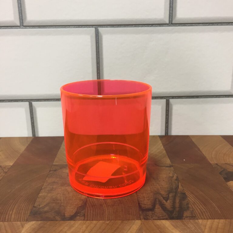 Polycarbonate Spirit Glass Stackable Orange Tint 266ml