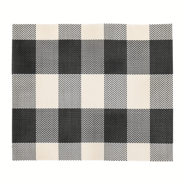 Icon Chef Plate Mat Black Gingham 25x30cm