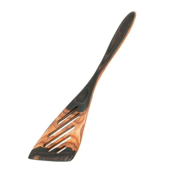 Island Bamboo Natural Pakka Mini Slotted Spatula 20cm