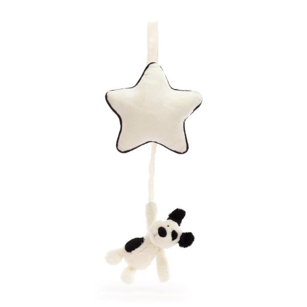 Muscial Pull - Bashful Black & Cream Puppy