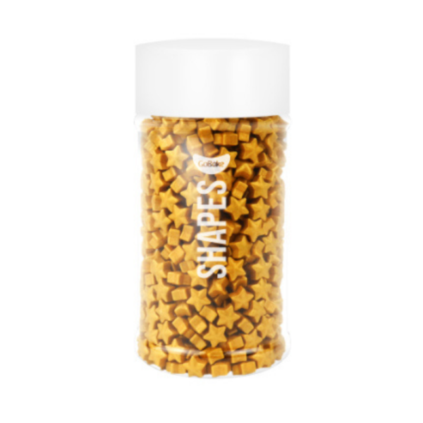 GoBake Shapes Gold Stars Sprinkles 80g
