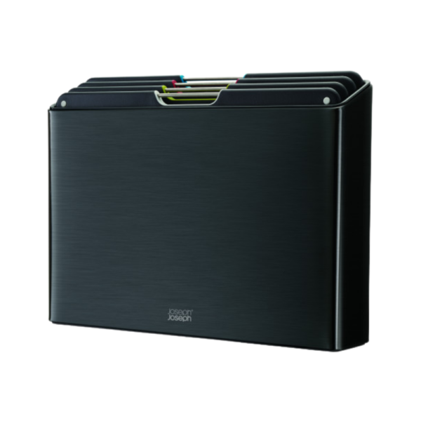 Joseph Joseph Folio Steel Carbon Black 5 Piece Chopping Board Set