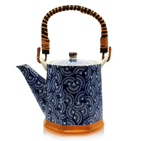 Japanese Fan Blue Teapot 500ml