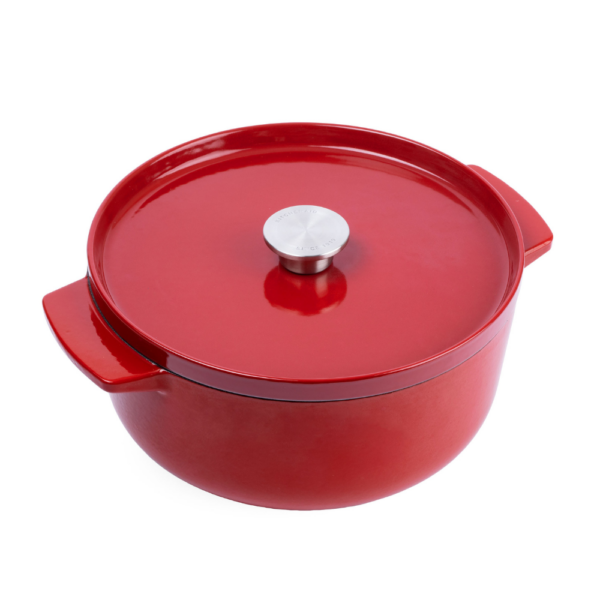 KitchenAid Covered Round Casserole 26cm Empire Red