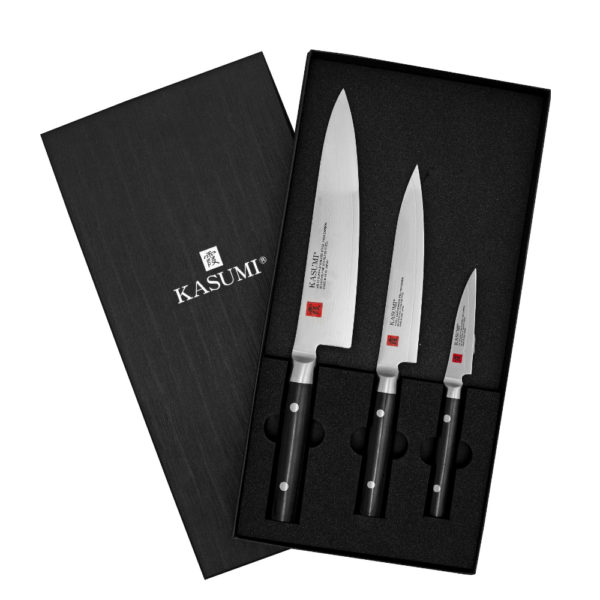 Kasumi Damascus 3 Piece Chefs Knife Set