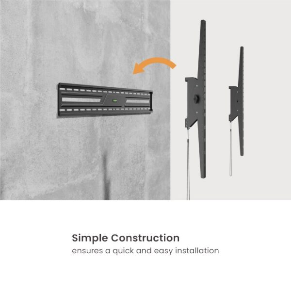 50''-100'' Tilt Slim TV Wall Mount Supports Up to 75Kgs Automatic Spring Locks